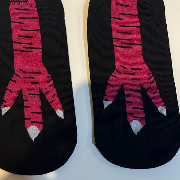 Dark Pink Cosplay Chicken Socks NIP - Picture 2 of 3